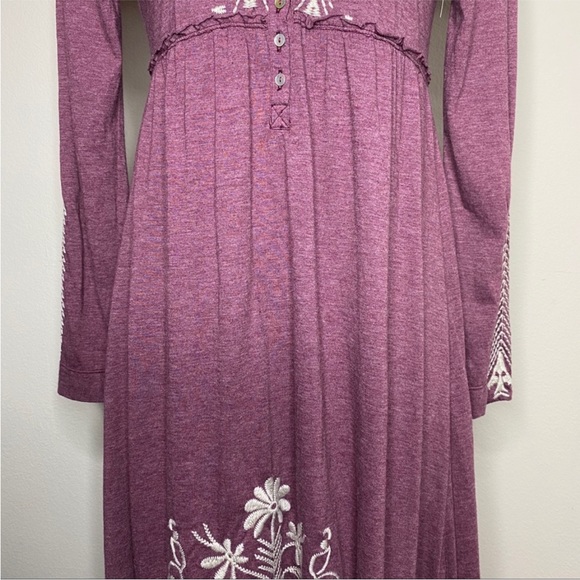 Johnny Was Purple Floral Embroidered Dress - Picture 7 of 16